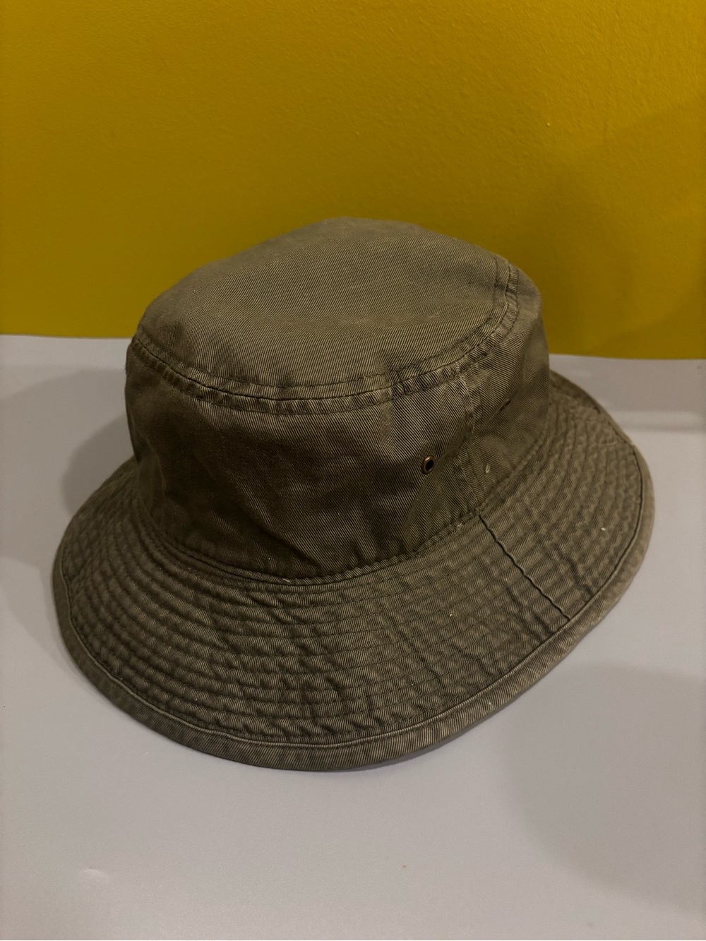 Wide Brim Bucket Hat in Olive Green0501 - Picture 9 of 10